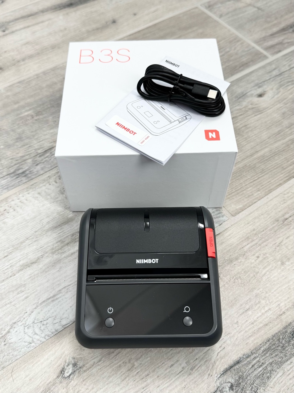 B3S Portable Thermal Label Printer - Black